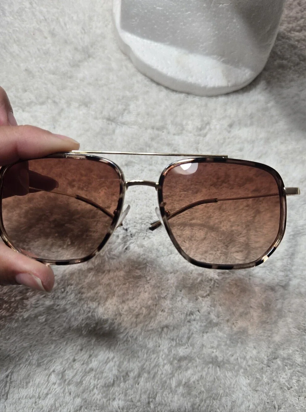 Retro Aviator Sunglasses for Women Men Vintage Classic Square Metal Fram